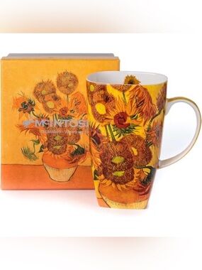 Van Gogh Sunflowers Mug by McIntosh Mugs - Fine Bine China 19.6 Oz. Grande 5.5”